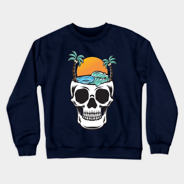 SKELETON SUMMER Crewneck Sweatshirt by designtshirtcity